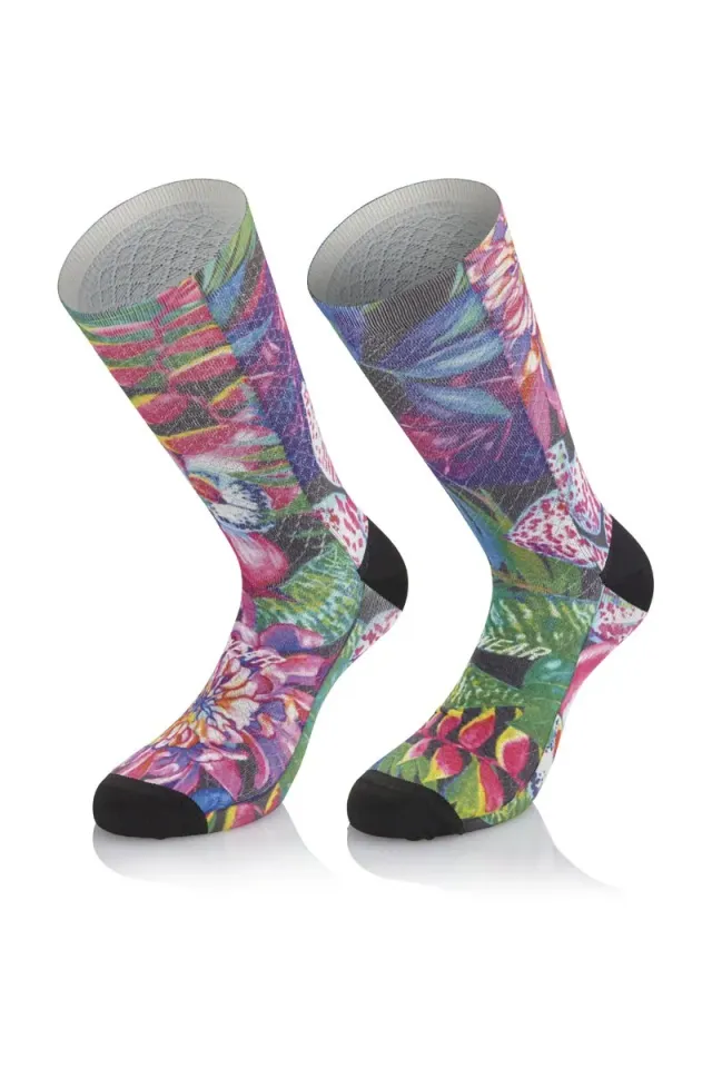 MB Wear Fun Tropical Flowers cykelstrumpor mönstrad