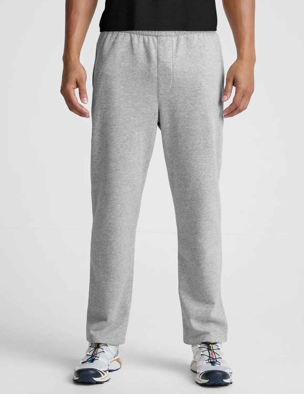 Beyond Yoga LuxeFleece Straight Leg Men's Pant mjukisbyxor Light Heather Gray