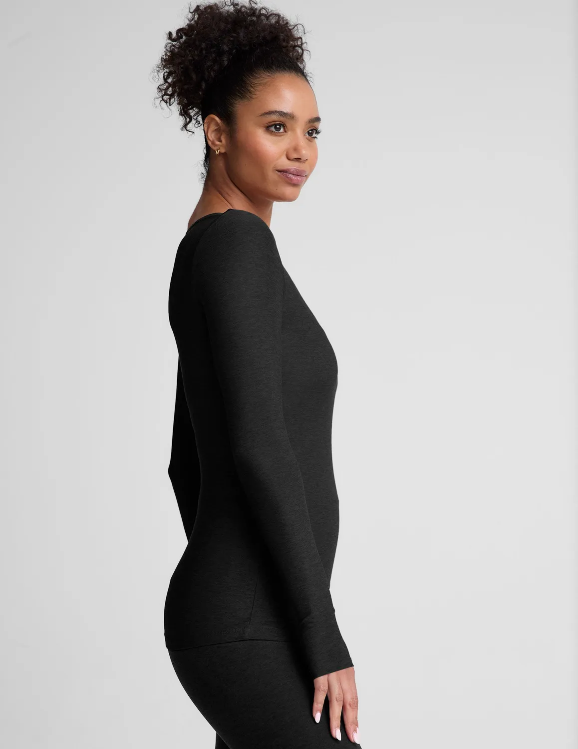 Beyond Yoga Featherweight Classic Crew Pullover tröja Darkest Night