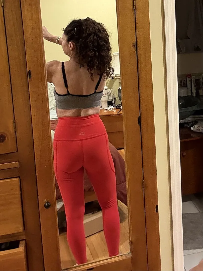 Beyond Yoga Spacedye Go Pocket Midi leggings True Gray Heather med fickor