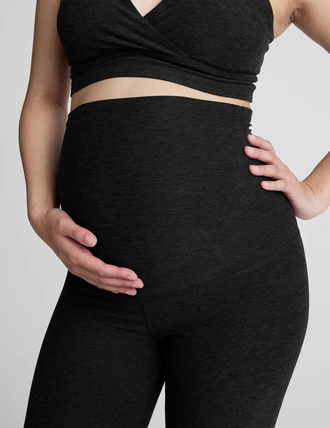 Beyond Yoga Spacedye Cruiser Maternity cykelbyxa Darkest Night