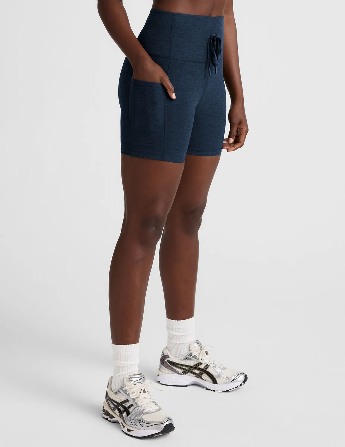 Beyond Yoga Spacedye Go Pocket 5" Short shorts Nocturnal Navy fickor