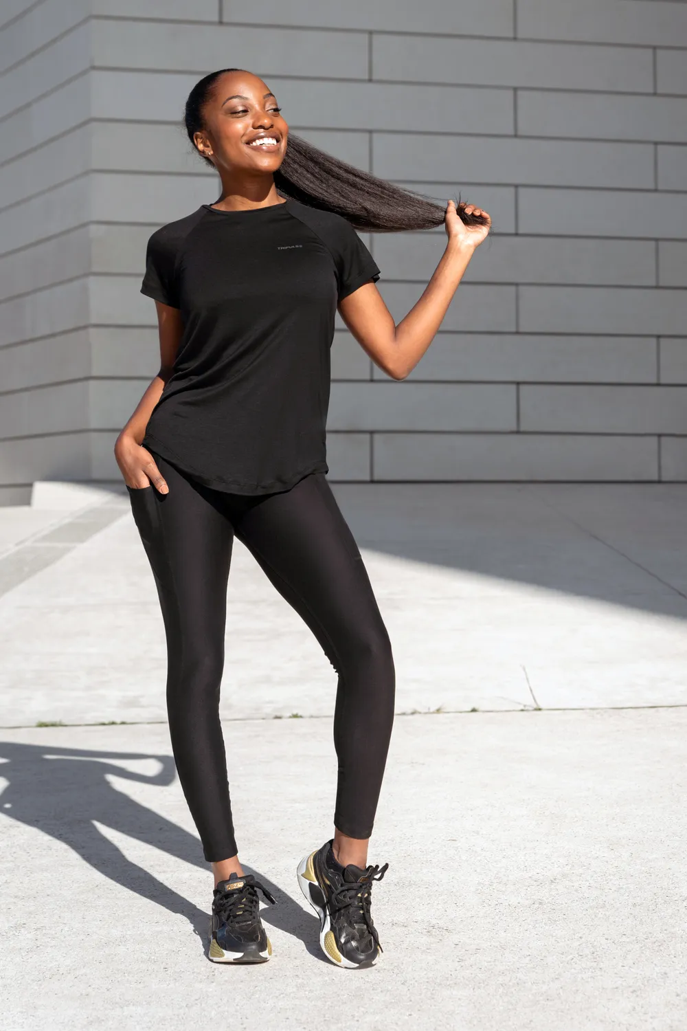 Tripulse Original Leggings 2.0 träningstights midnight navy ficka