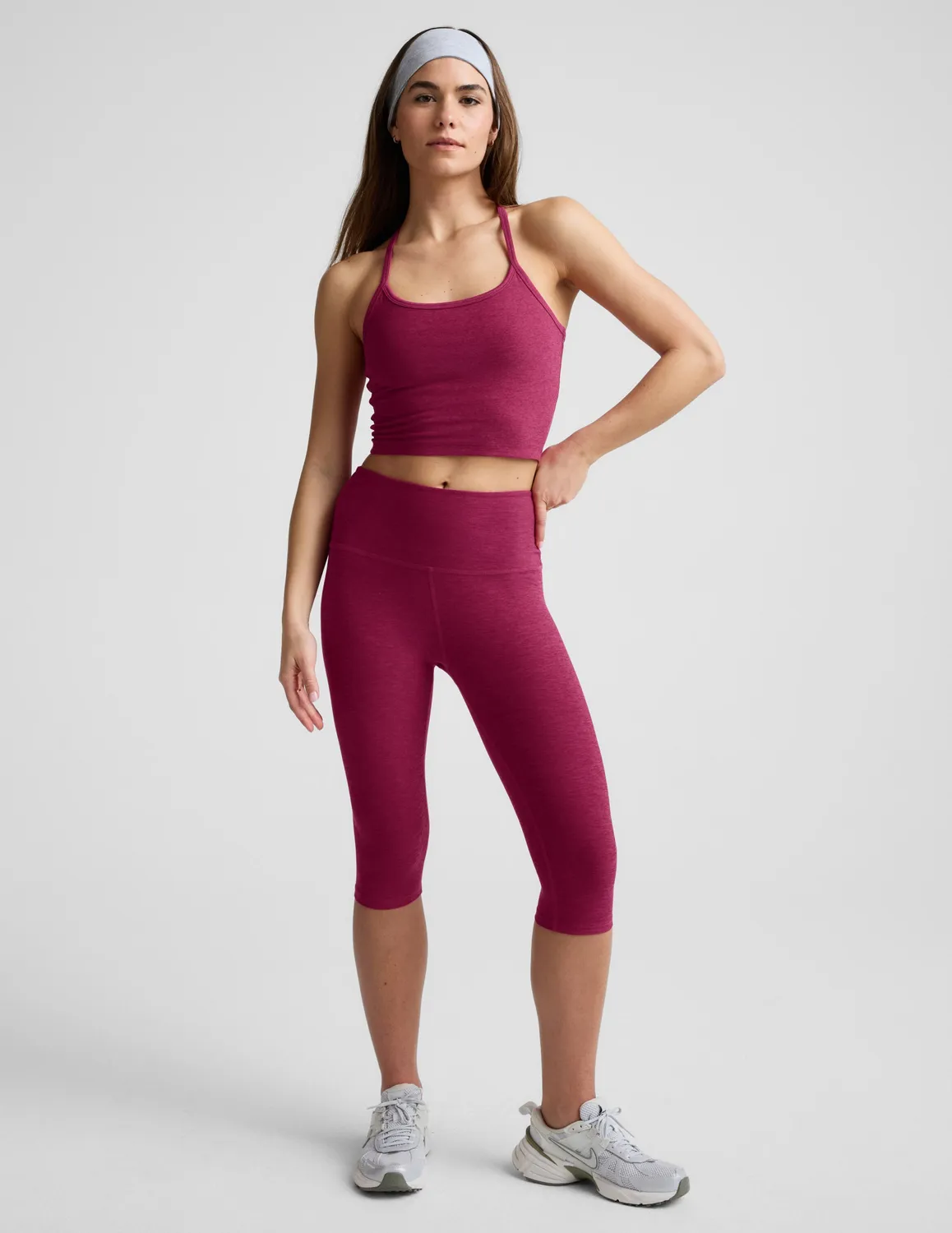 Beyond Yoga Spacedye Pedal Pusher capri Sangria stretch