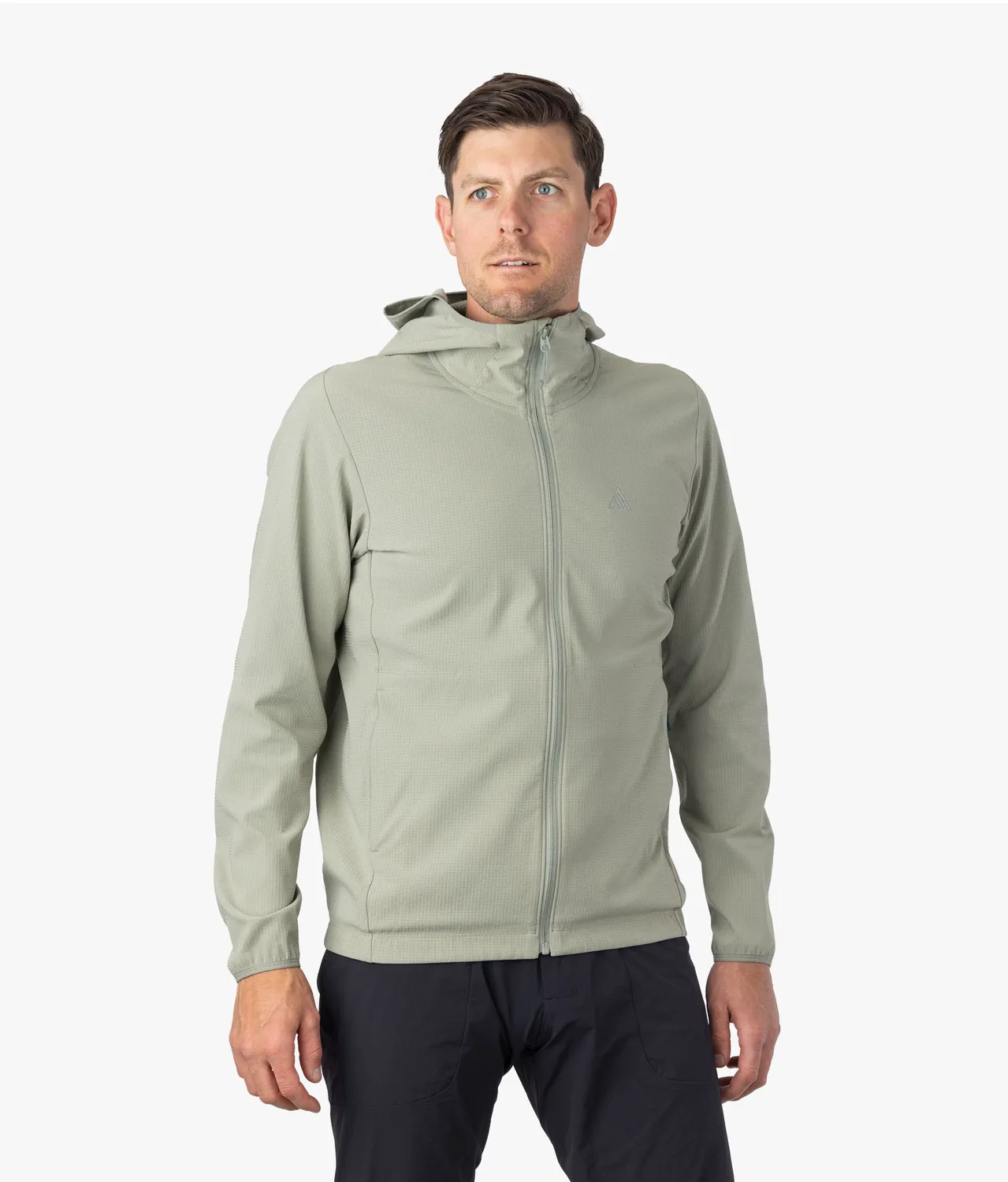 7MESH Spruce Hoody huvtröja Lake Blue vindskyddande