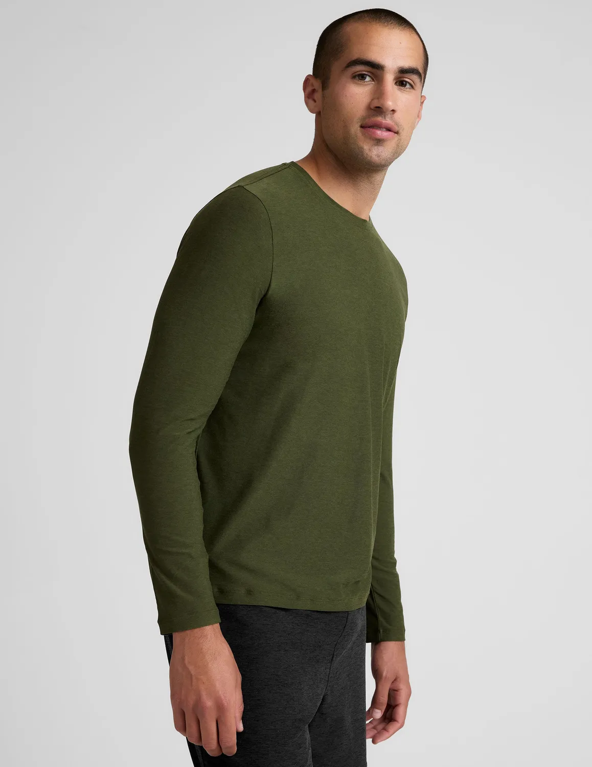 Beyond Yoga Always Beyond Long Sleeve Crew 2.0 tröja Army Green tunn