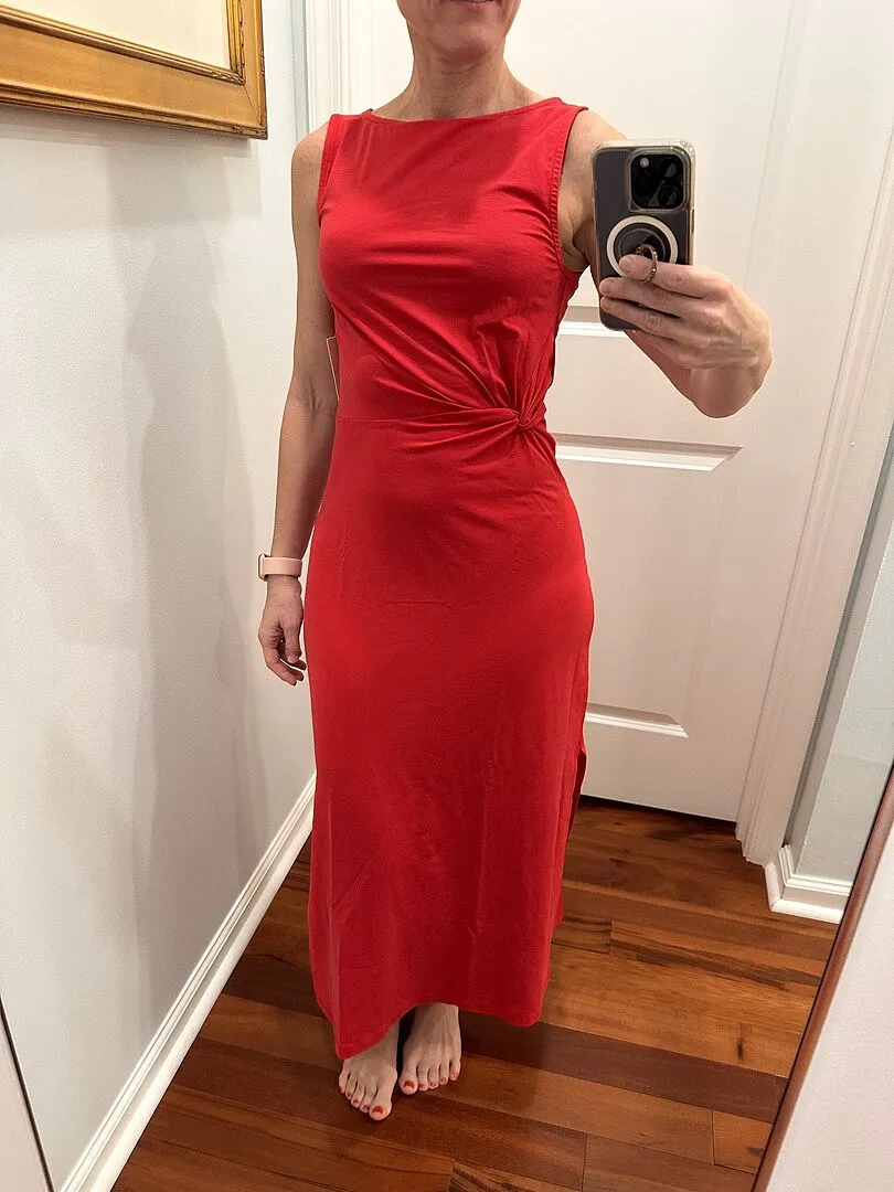 Beyond Yoga Rotation Side Twist Midi Dress klänning Woodland brun