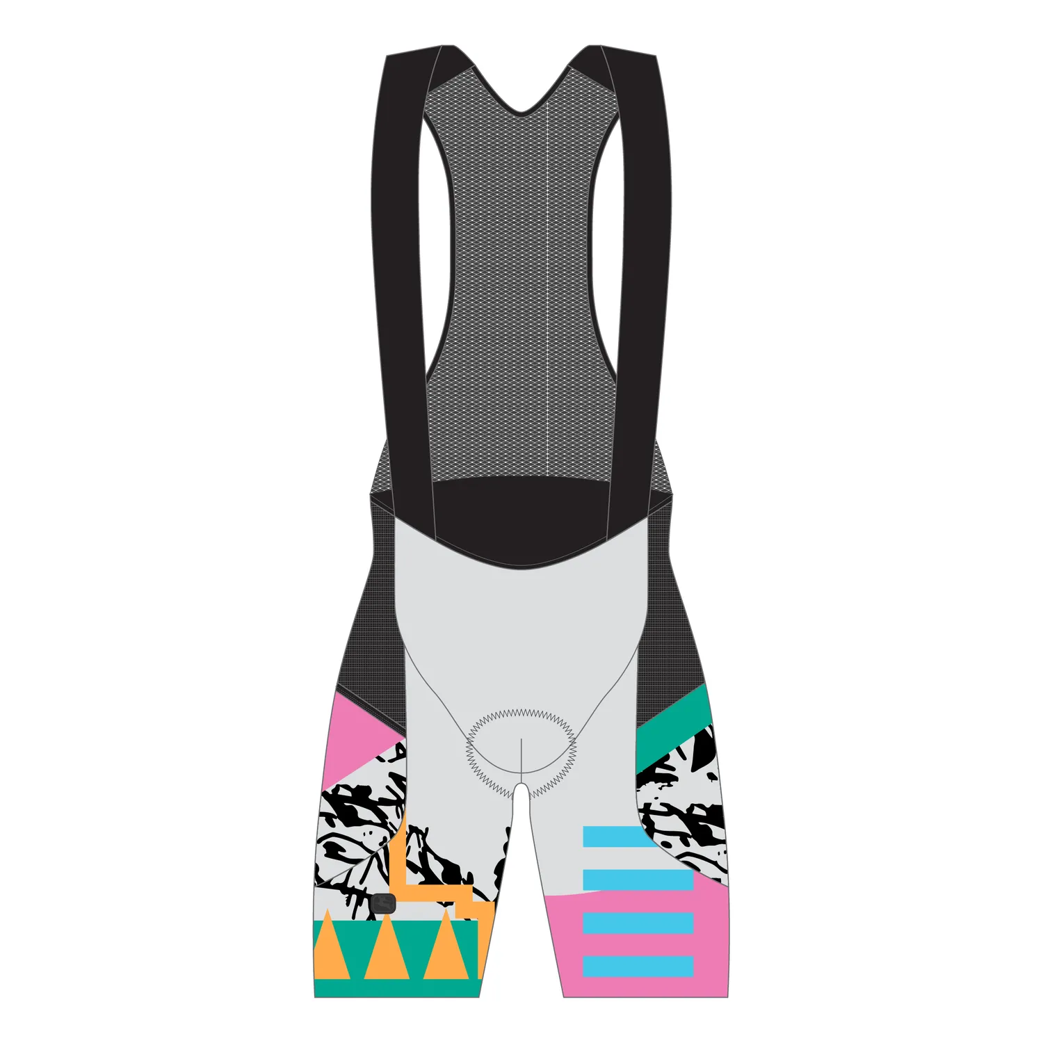 Giordana Beyond Gravel TGIF bibshorts grey scribble cargo
