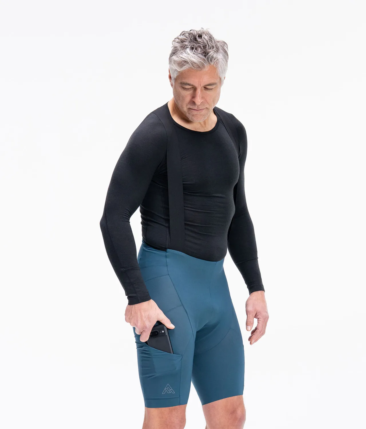 7MESH MK3 Cargo bibshorts herr Deep Sea med fickor