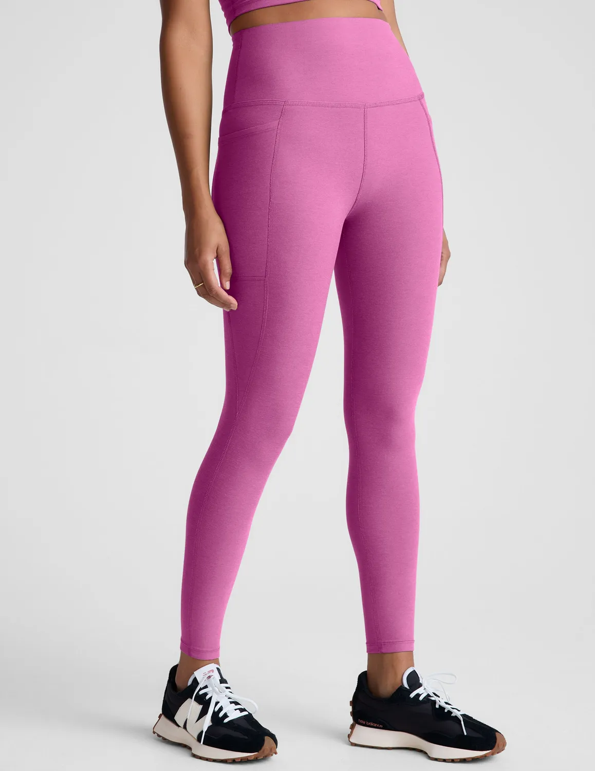 Beyond Yoga Spacedye Out Of Pocket High Waisted Midi Legging Sunset Violet Heather