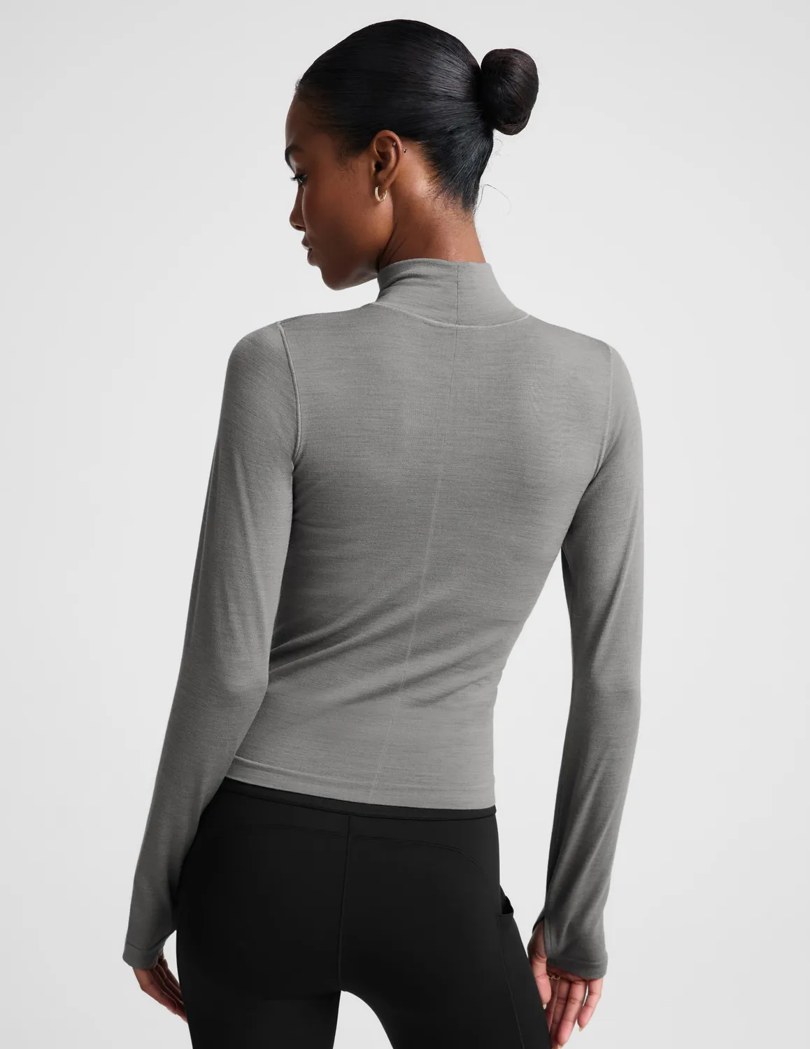 Beyond Yoga LuxeKnit Merino Wool polotröja Storm Gray