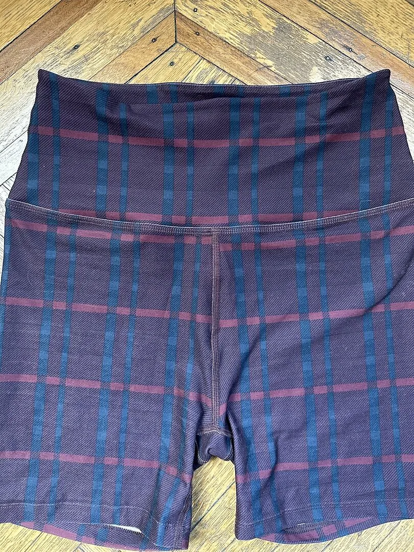 Beyond Yoga SoftMark Keep Pace bikershorts rutig hög midja