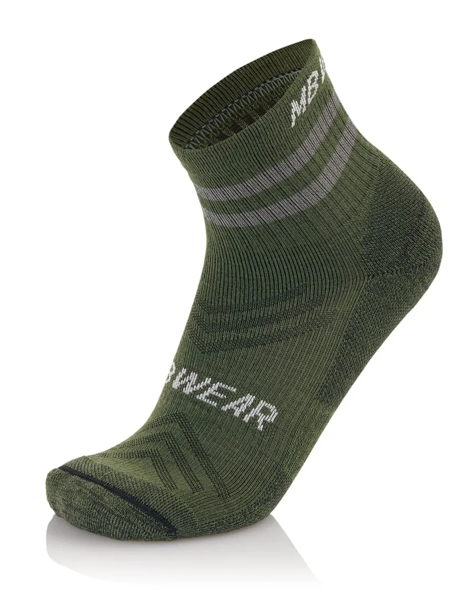 MB Wear Hiking Low vandringsstrumpor grön merino