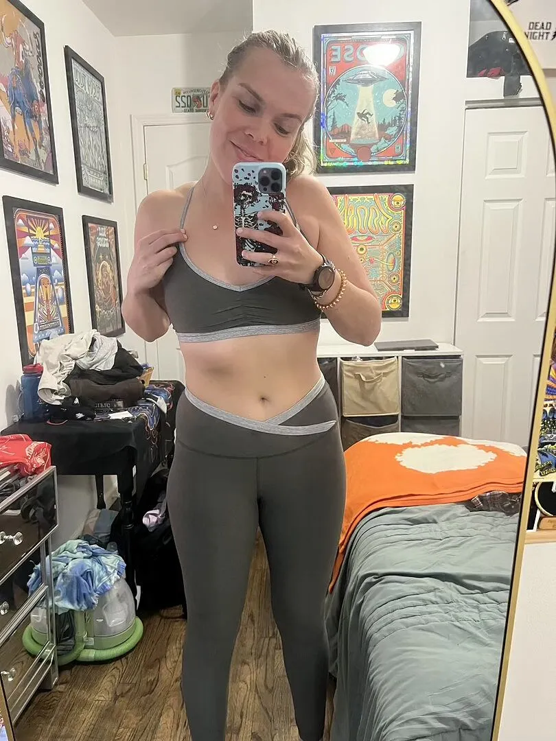 Beyond Yoga Spacedye Outlines High Waisted Midi tights marinblå
