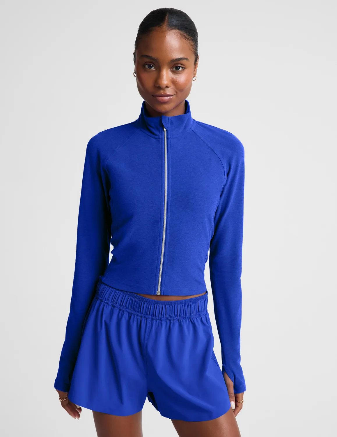 Beyond Yoga Spacedye High Definition Jacket träningsjacka Ultra Blue Heather