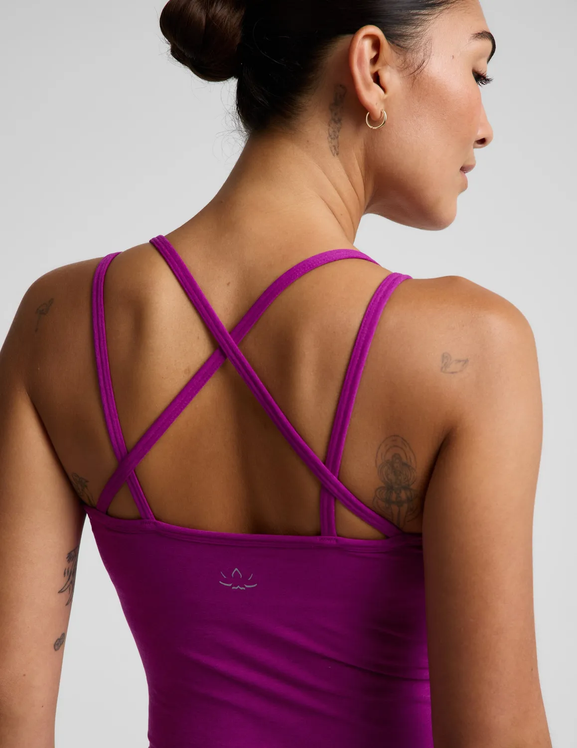 Beyond Yoga Spacedye Get Across träningslinne Berry Bliss bh-topp