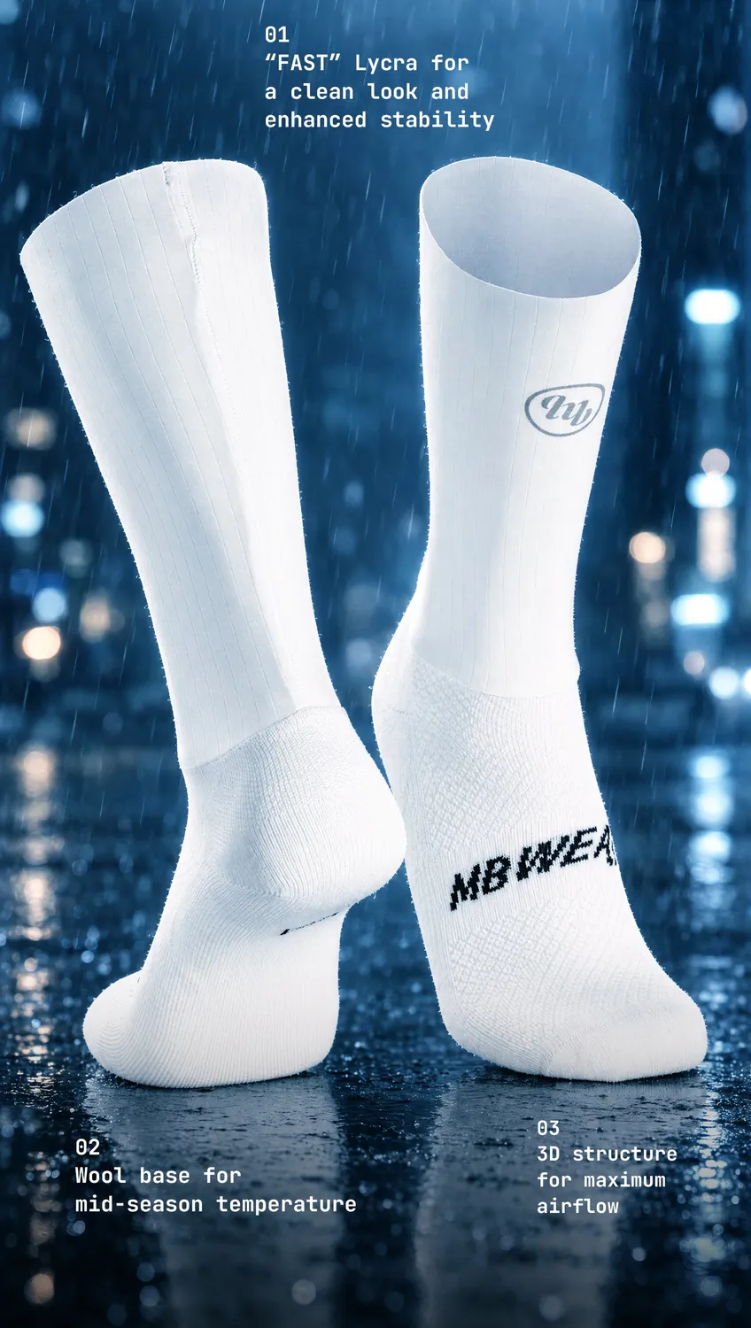 MB Wear Aero Fast Wool aerostrumpor S-M vit H21