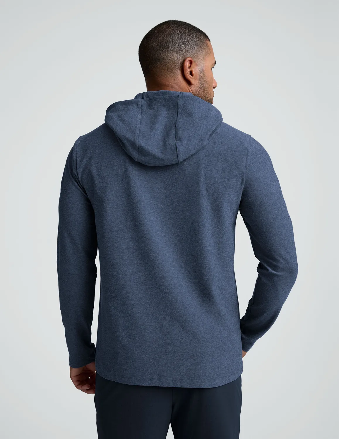 Beyond Yoga Spacedye Go-To hoodie herr indigo fukttransporterande