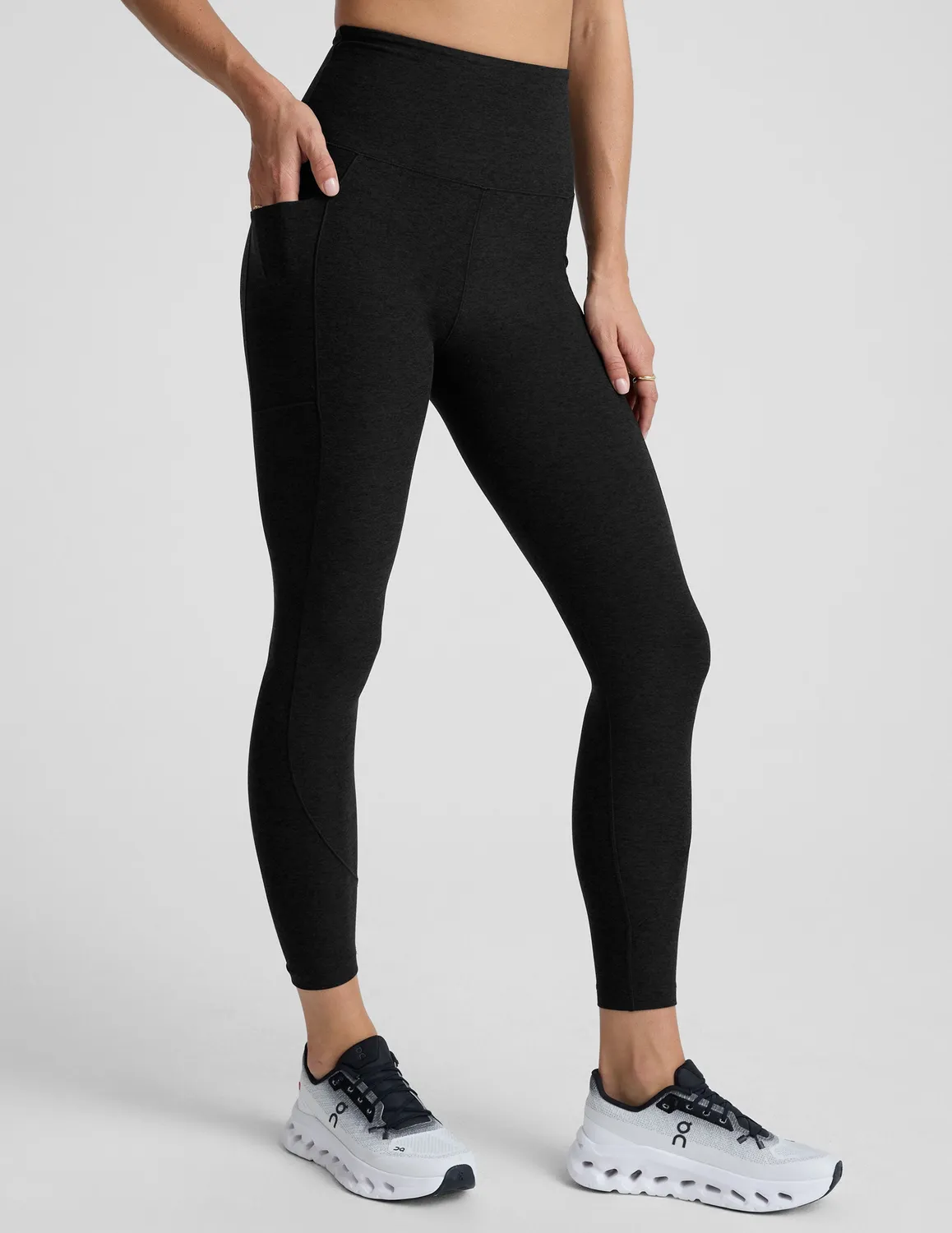 Beyond Yoga Spacedye Be Free Pocket leggings Darkest Night med fickor