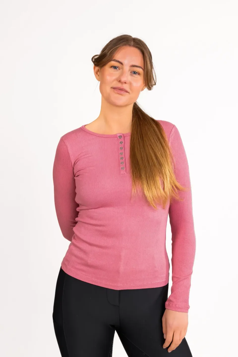 ZacZess Emma Ribbed ridtröja långärm bomull stretch