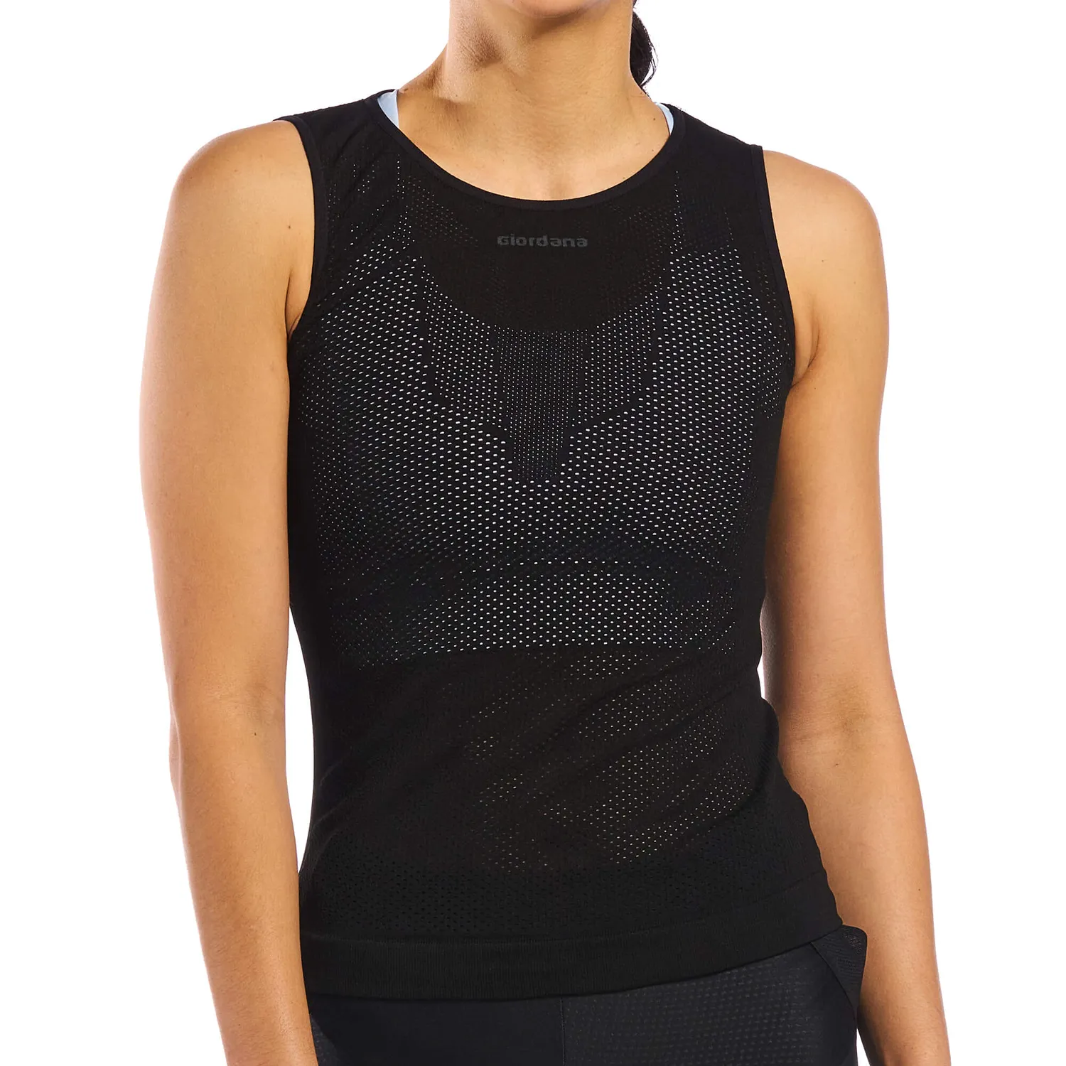 Giordana Ultralight Knitted Sleeveless underställströja svart tunn