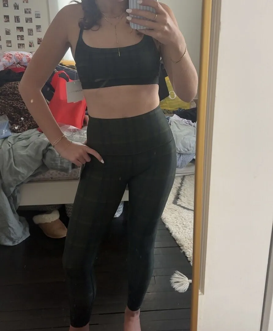 Beyond Yoga SoftMark Daydream Meadow High Waisted Midi leggings blå