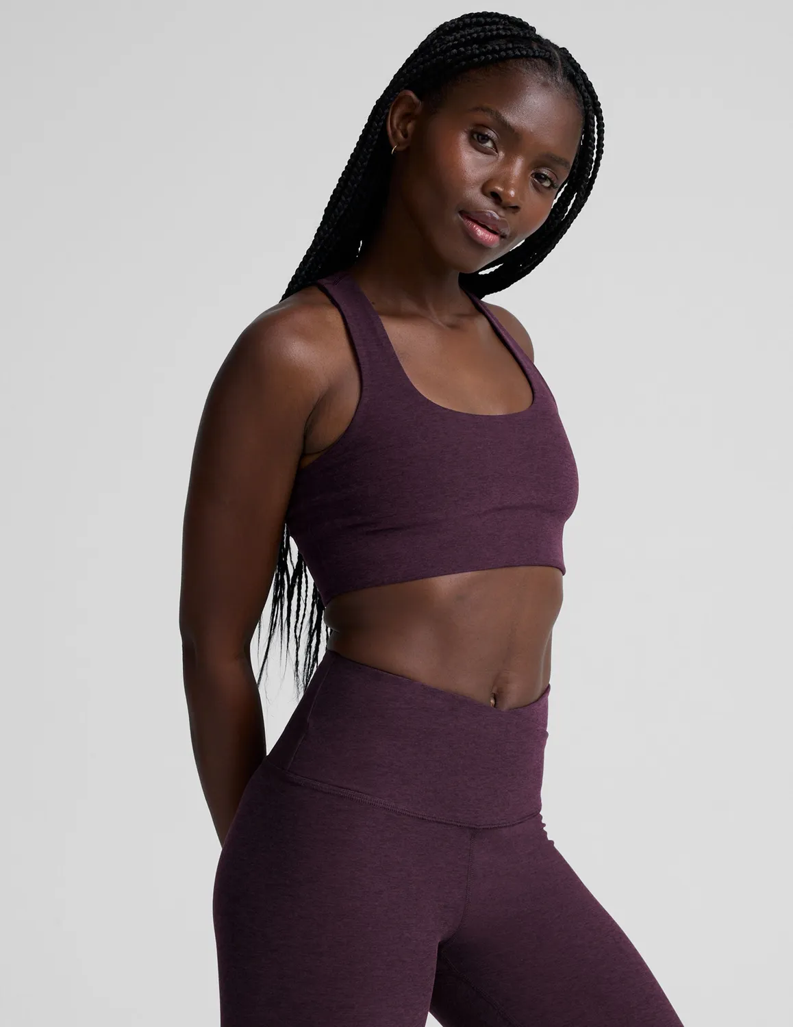Beyond Yoga Spacedye Simplicity Long Line Bra 2.0 tränings-bh Lila