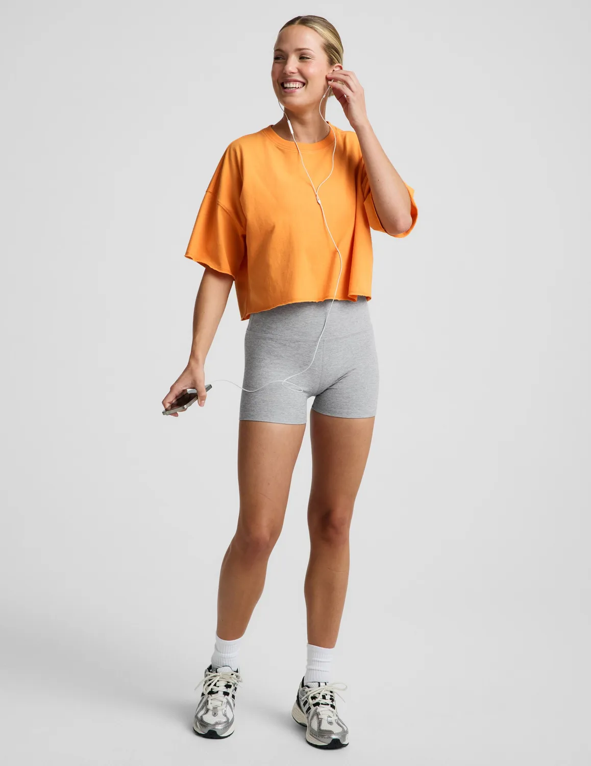 Beyond Yoga SoftKnit Better Than Ever Cropped t-shirt bright citrus
