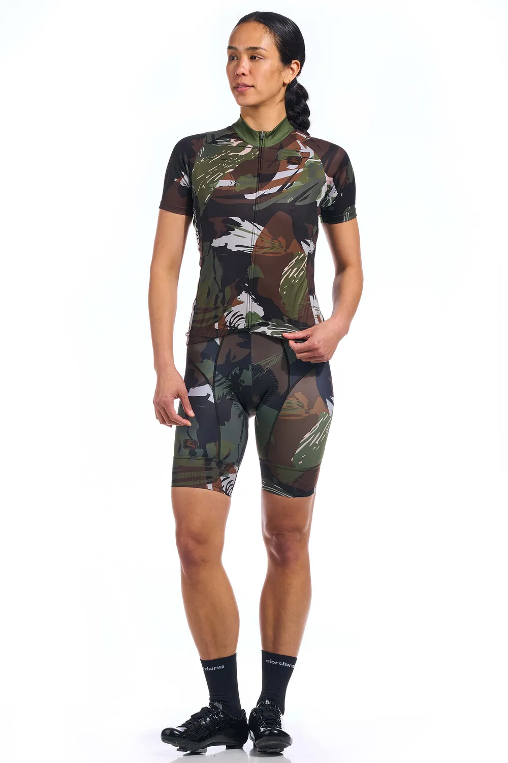 Giordana Vero Pro Brush Camo cykeltröja dam kortärmad