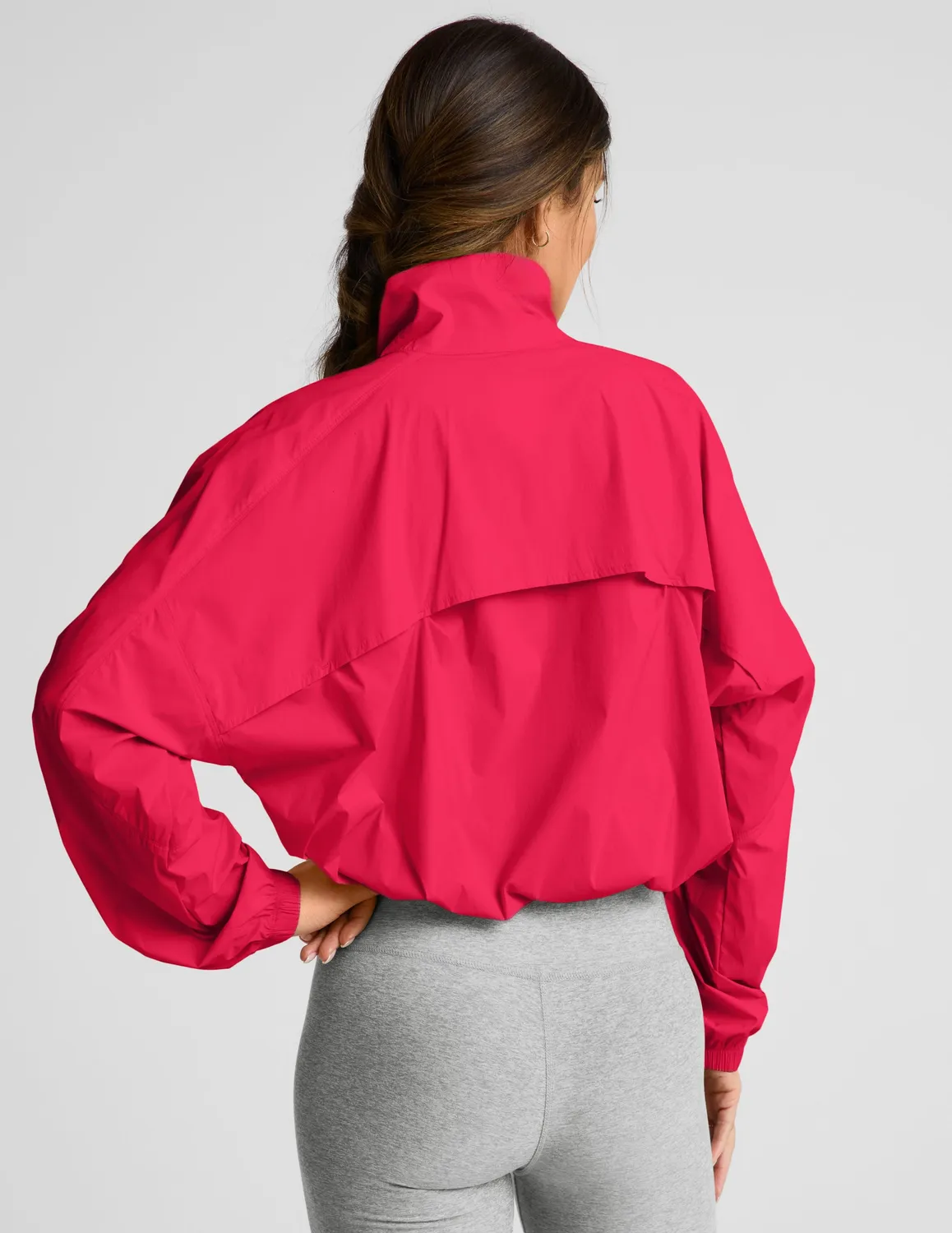 Beyond Yoga Places To Go Half Zip jacka röd UPF 50+