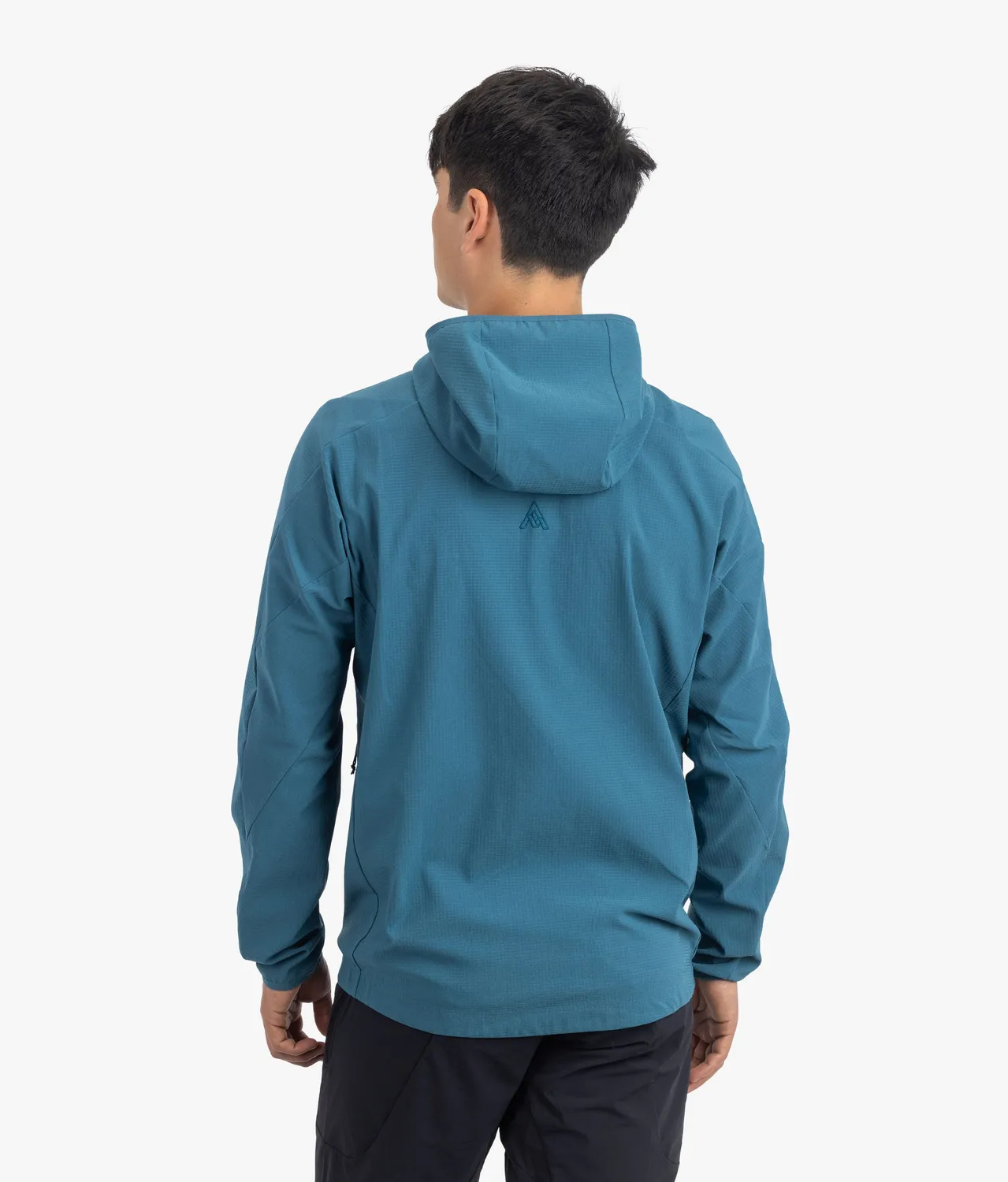 7MESH Spruce huvtröja Lake Blue vindskyddande