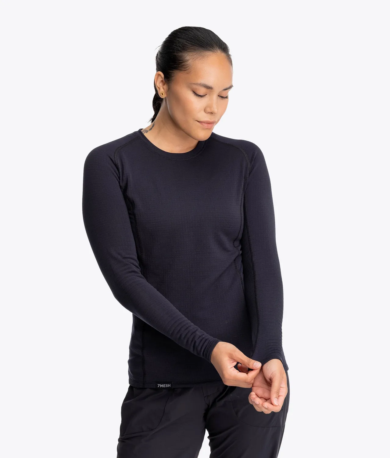 7mesh Gryphon Crew långärmad lila Polartec