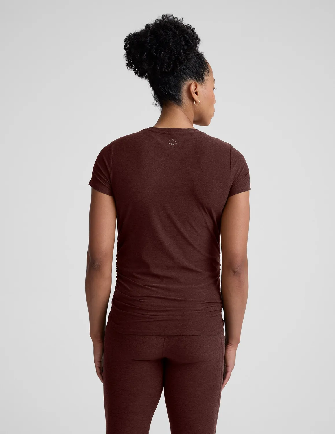 Beyond Yoga Featherweight One & Only Maternity Tee t-shirt Iced Mocha Heather