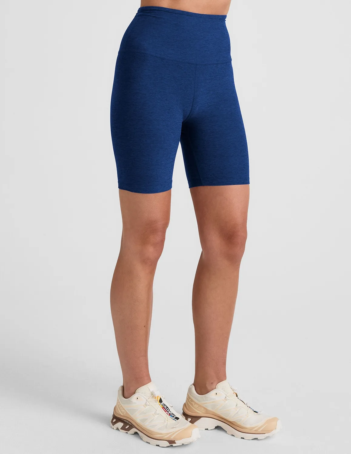 Beyond Yoga Spacedye Keep Pace 7 shorts marinblå hög midja