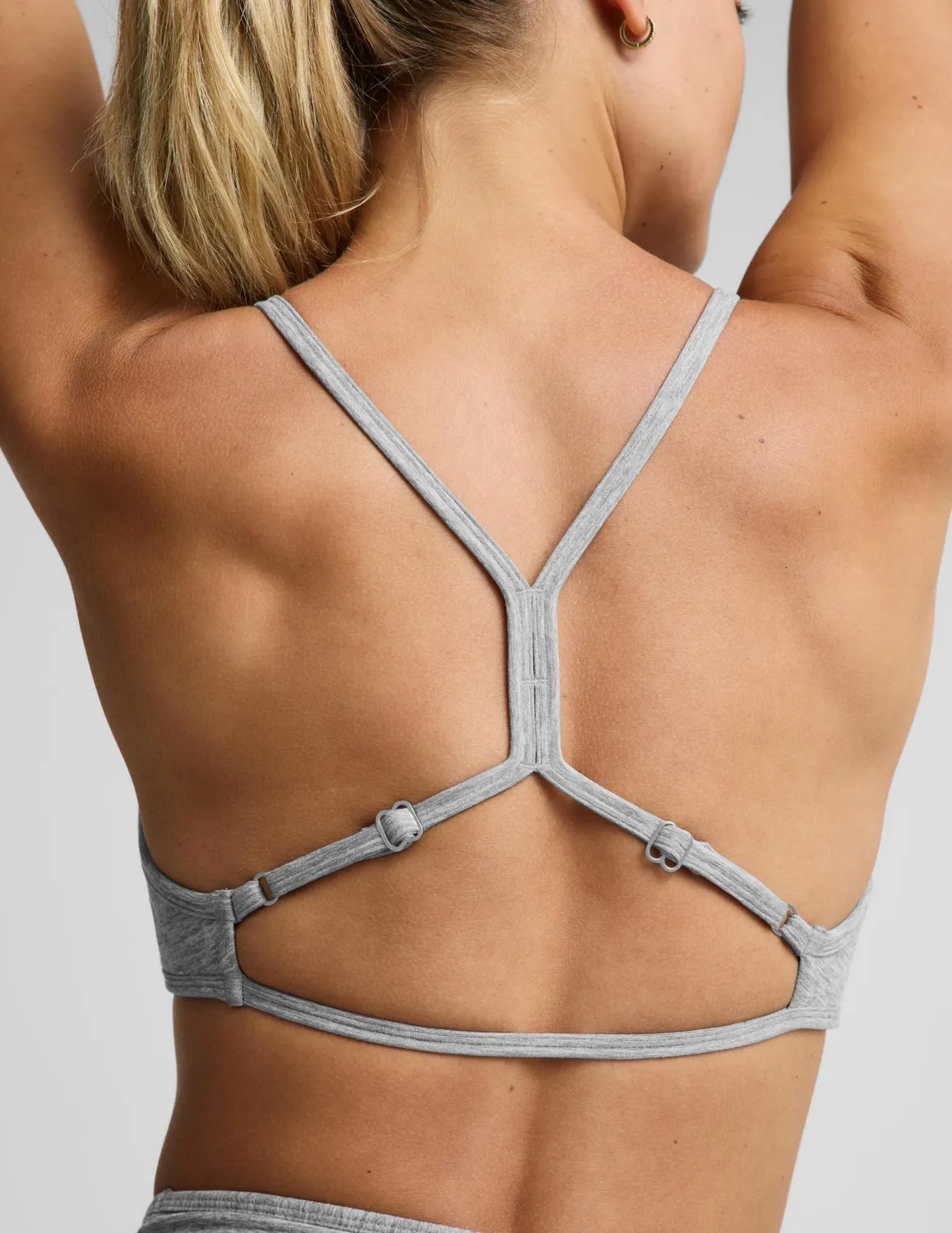 Beyond Yoga Spacedye Minimal Bra sport-bh Silver Mist lätt stöd