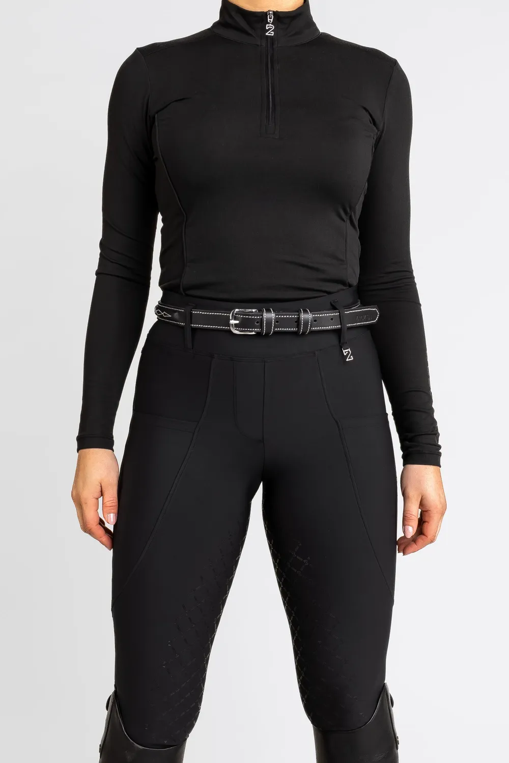 ZacZess London Hybrid ridleggings svart hög midja