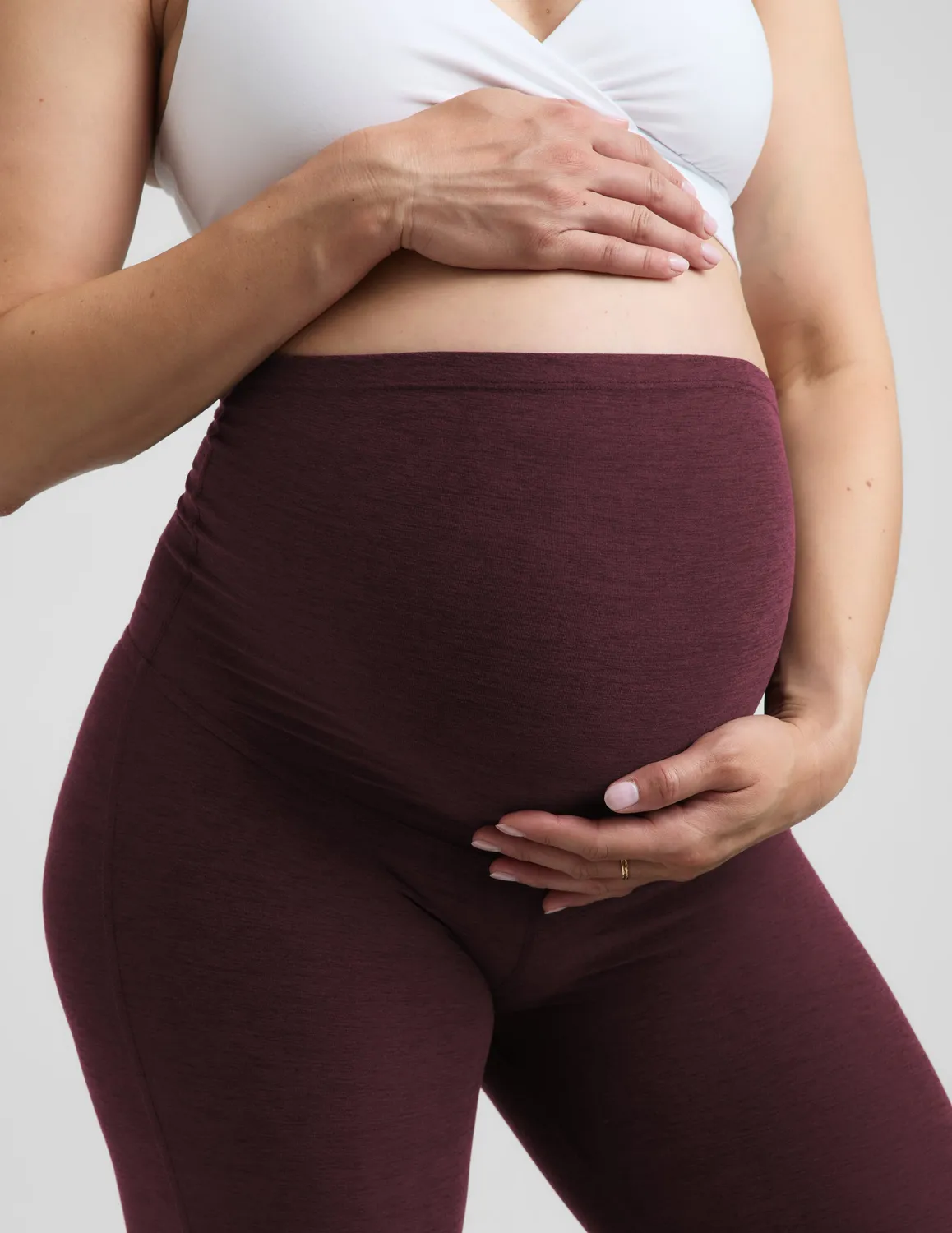Beyond Yoga Spacedye Practice Maternity Bootcut mammabyxor Cabernet