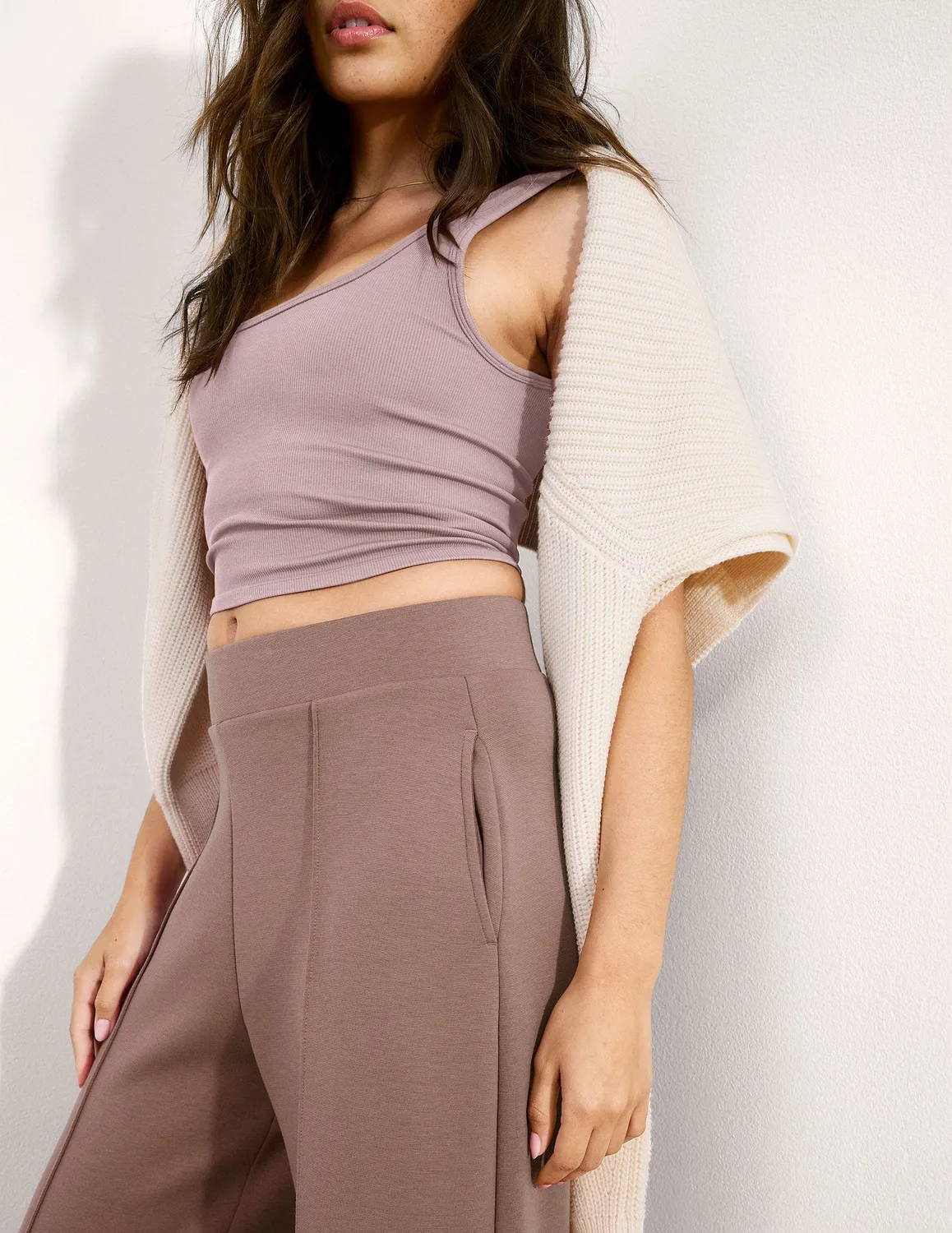 Beyond Yoga Keep It Cool Seamless Cropped Tank linne Blush Blooms kylande