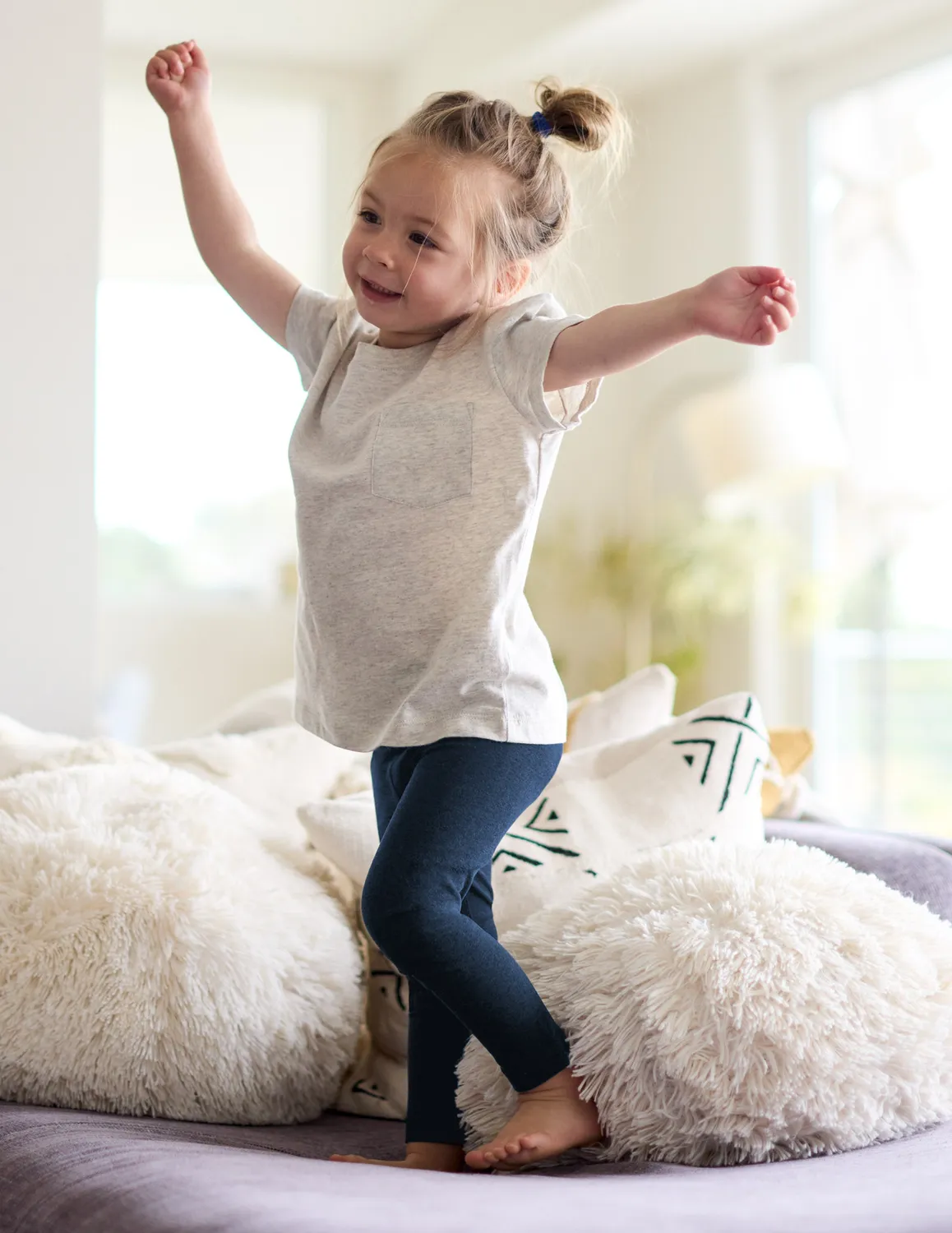 Beyond Yoga Spacedye Toddler Legging barntights Navy mjuk