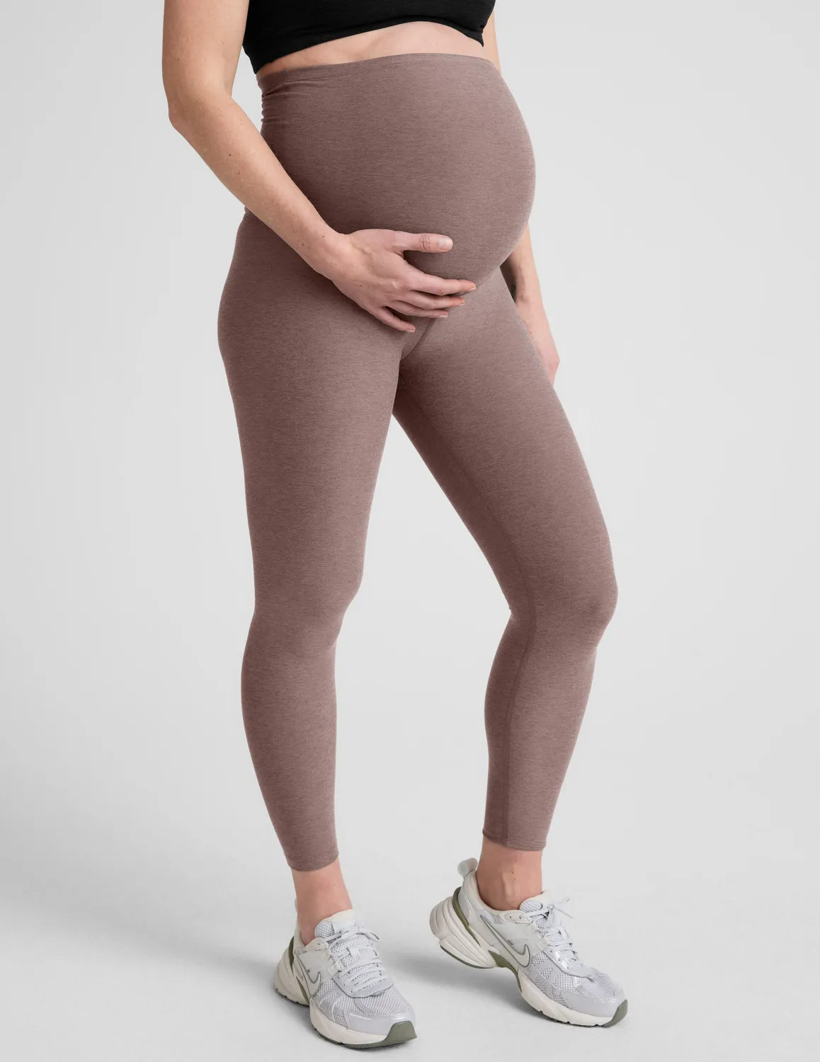 Beyond Yoga Spacedye Love the Bump mammaleggings Rosey Taupe midi