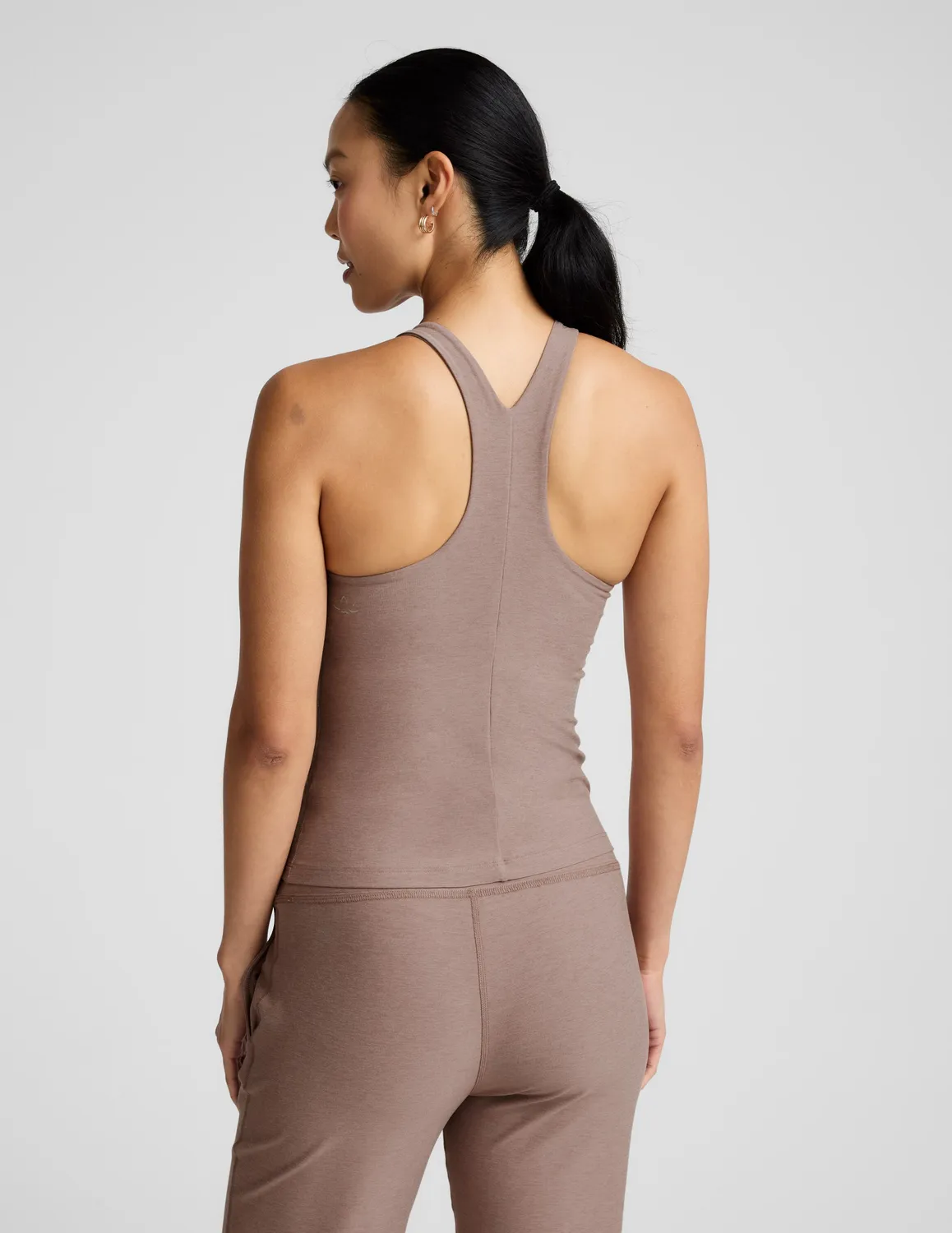 Beyond Yoga Spacedye Refocus Tank linne Rosey Taupe med bh