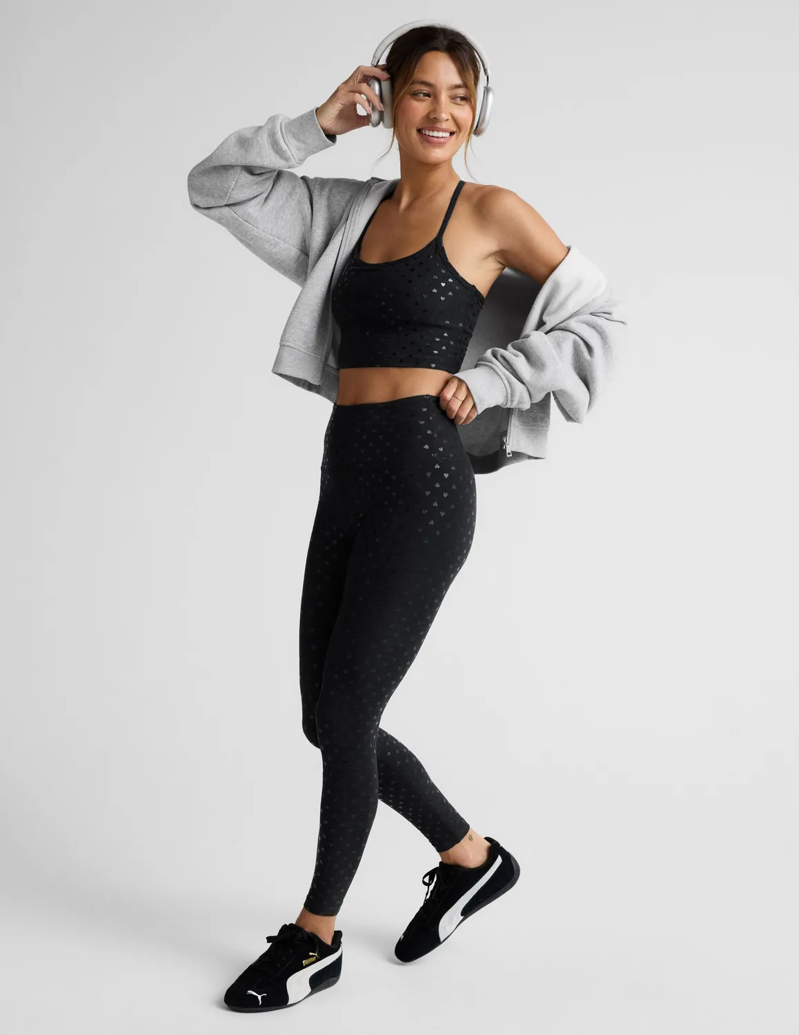 Beyond Yoga SoftShine Slim Racerback croptop hjärtan