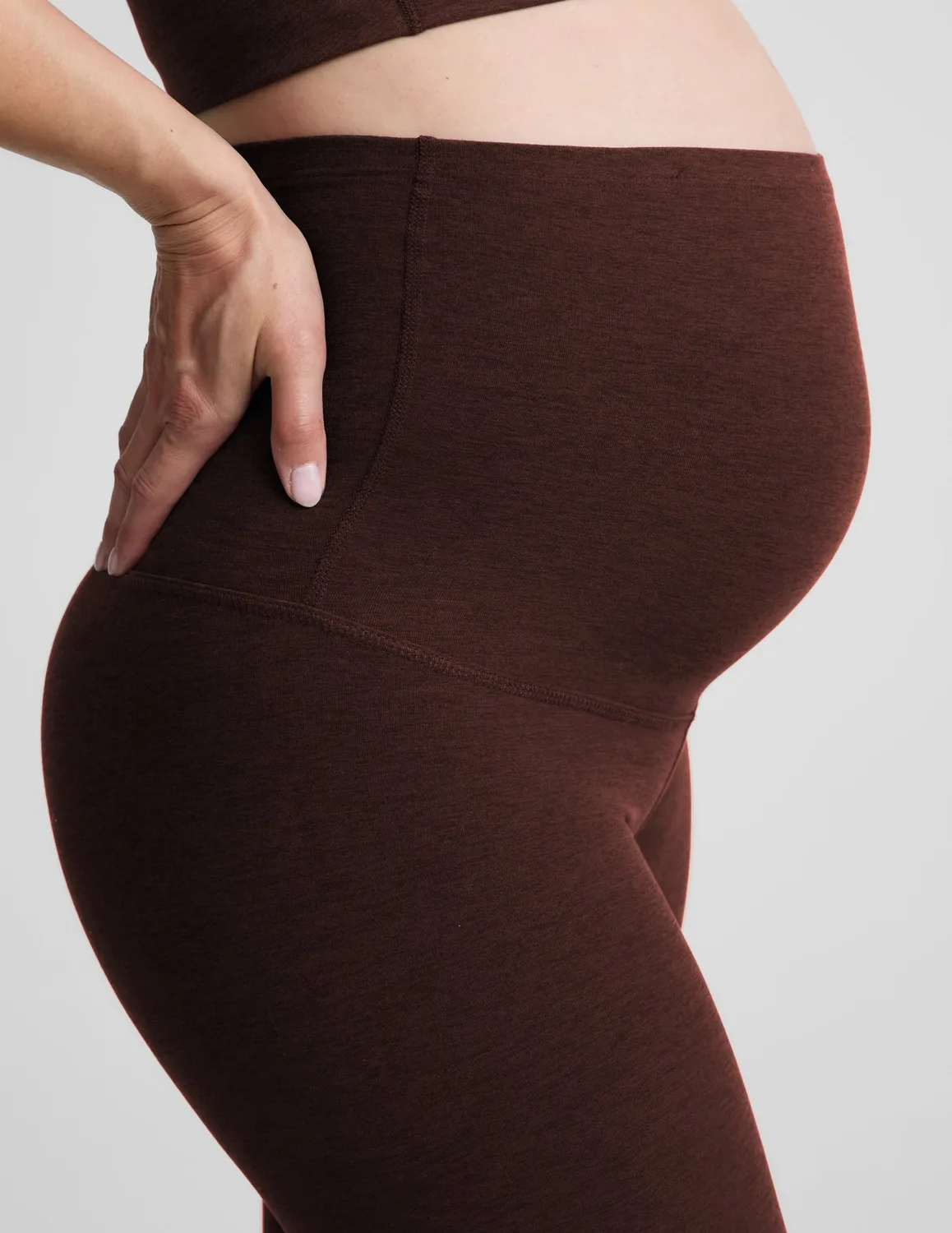 Beyond Yoga Spacedye Love the Bump Midi leggings Iced Mocha gravid
