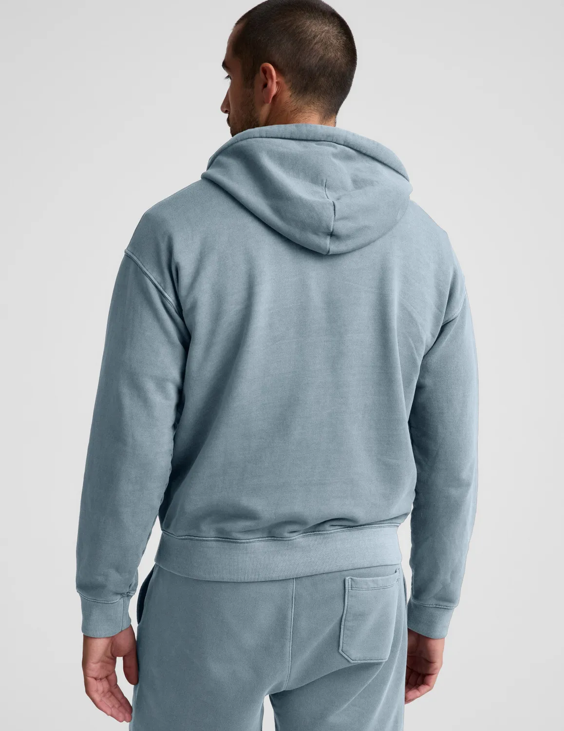 Beyond Yoga Beach Washed Terry Hoodie huvtröja Washed After Dark Navy bomull