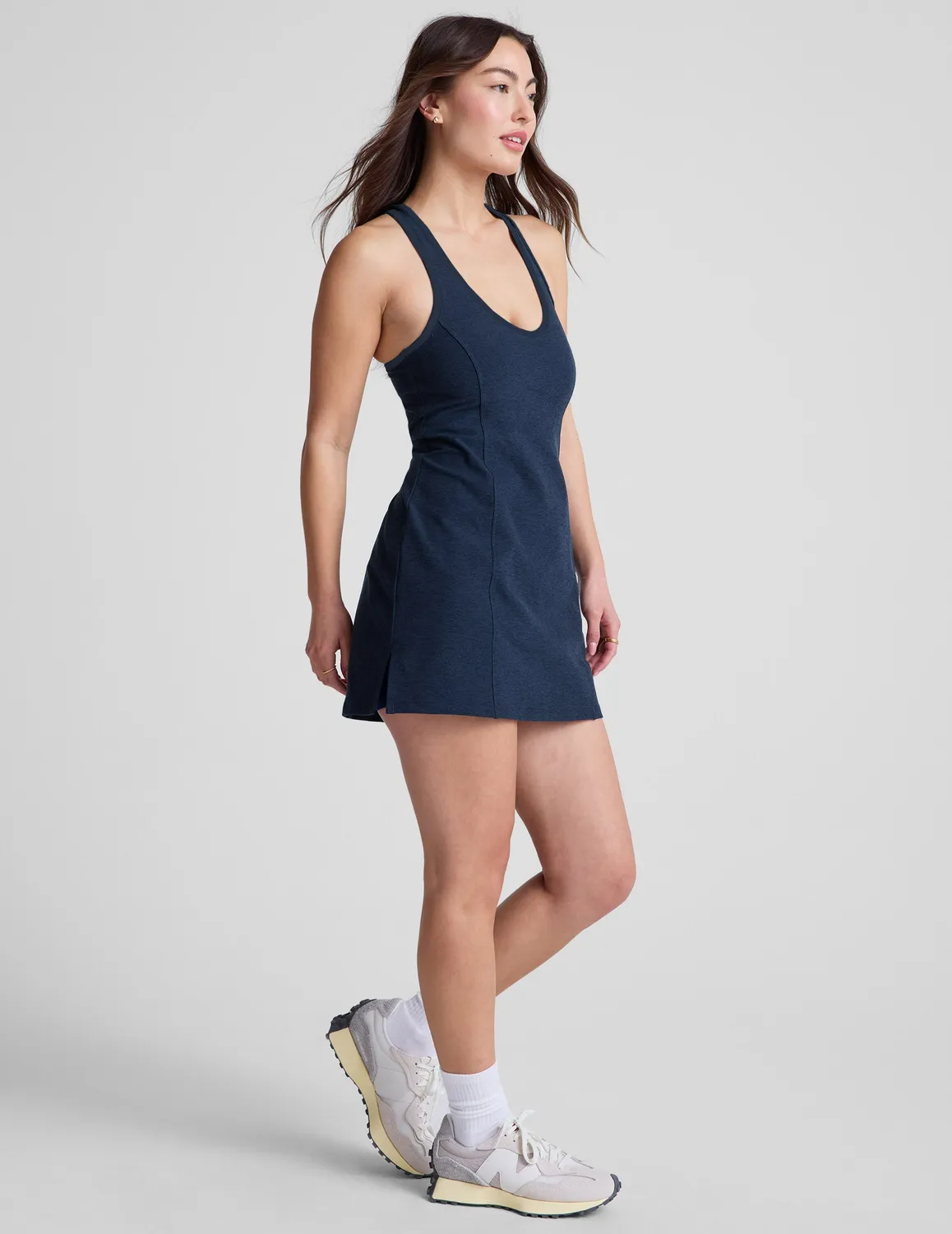 Beyond Yoga Spacedye Starting Line klänning Nocturnal Navy mini