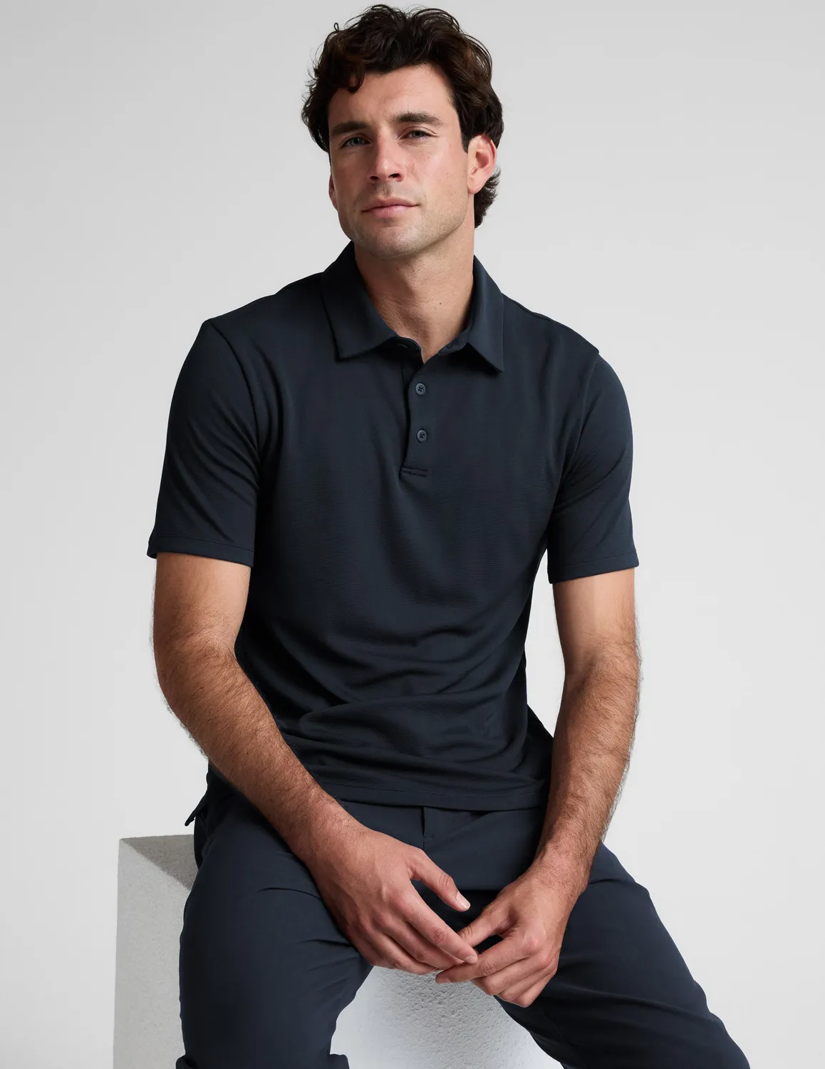 Beyond Yoga All In Active piké Nocturnal Navy mjuk
