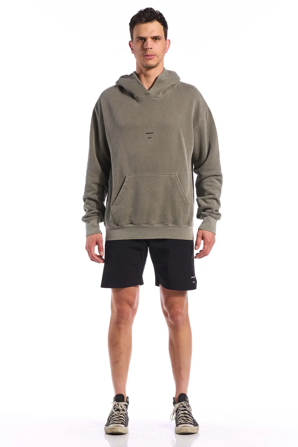 Giordana Steps hoodie gråblå bomullsfleece