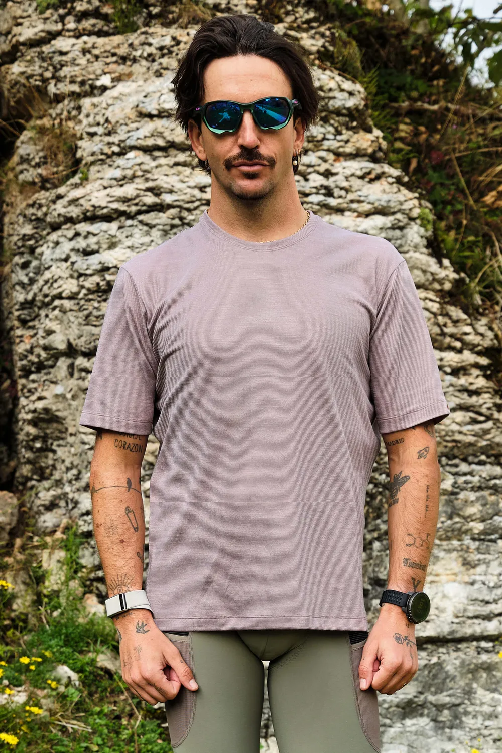 Giordana Beyond Gravel Wool Tee cykeltröja Moonrock ull