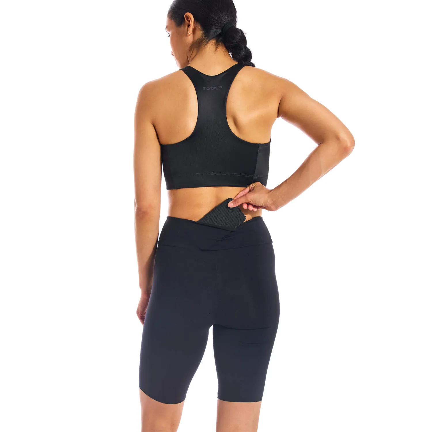 Giordana Activewear träningsshorts svart hög midja