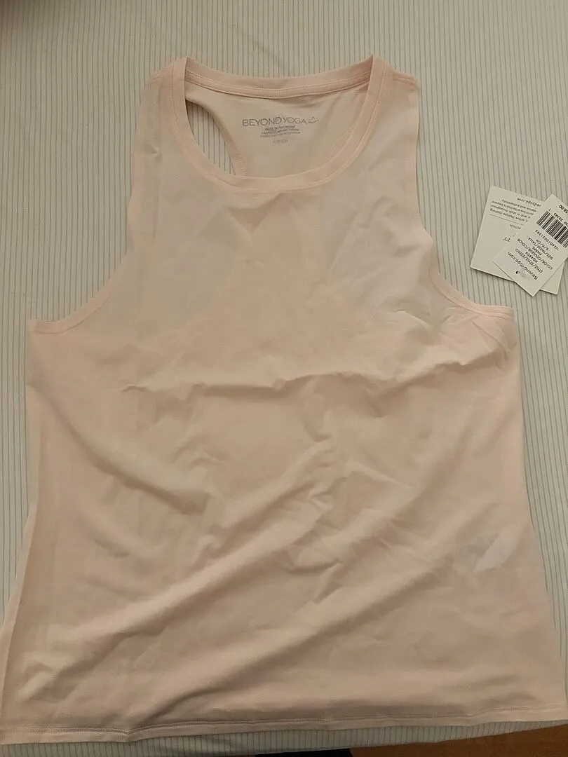 Beyond Yoga Breezeweight Active Racerback Tank träningslinne White lätt